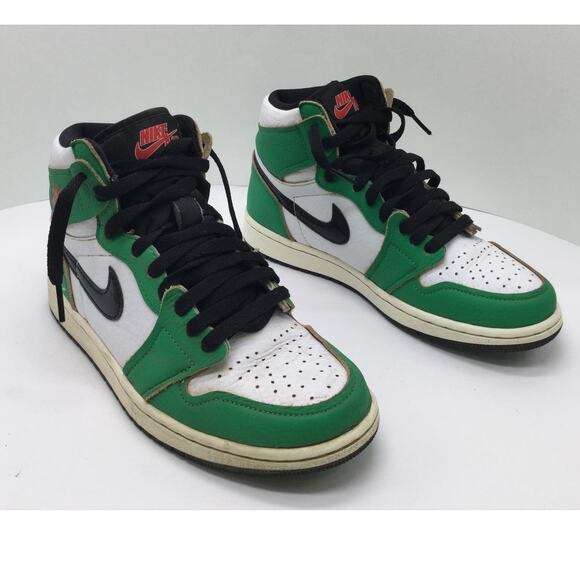 Nike Air Jordan 1 High OG Lucky Green Womens 7.5 Authenticated - Picture 3 of 8